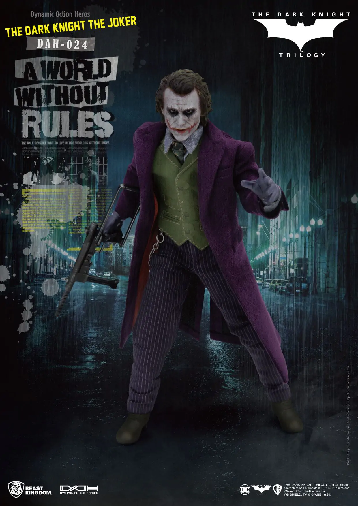 Batman The Dark Knight Dynamic 8ction Heroes Actionfigur 1/9 The Joker 21 cm termékfotó