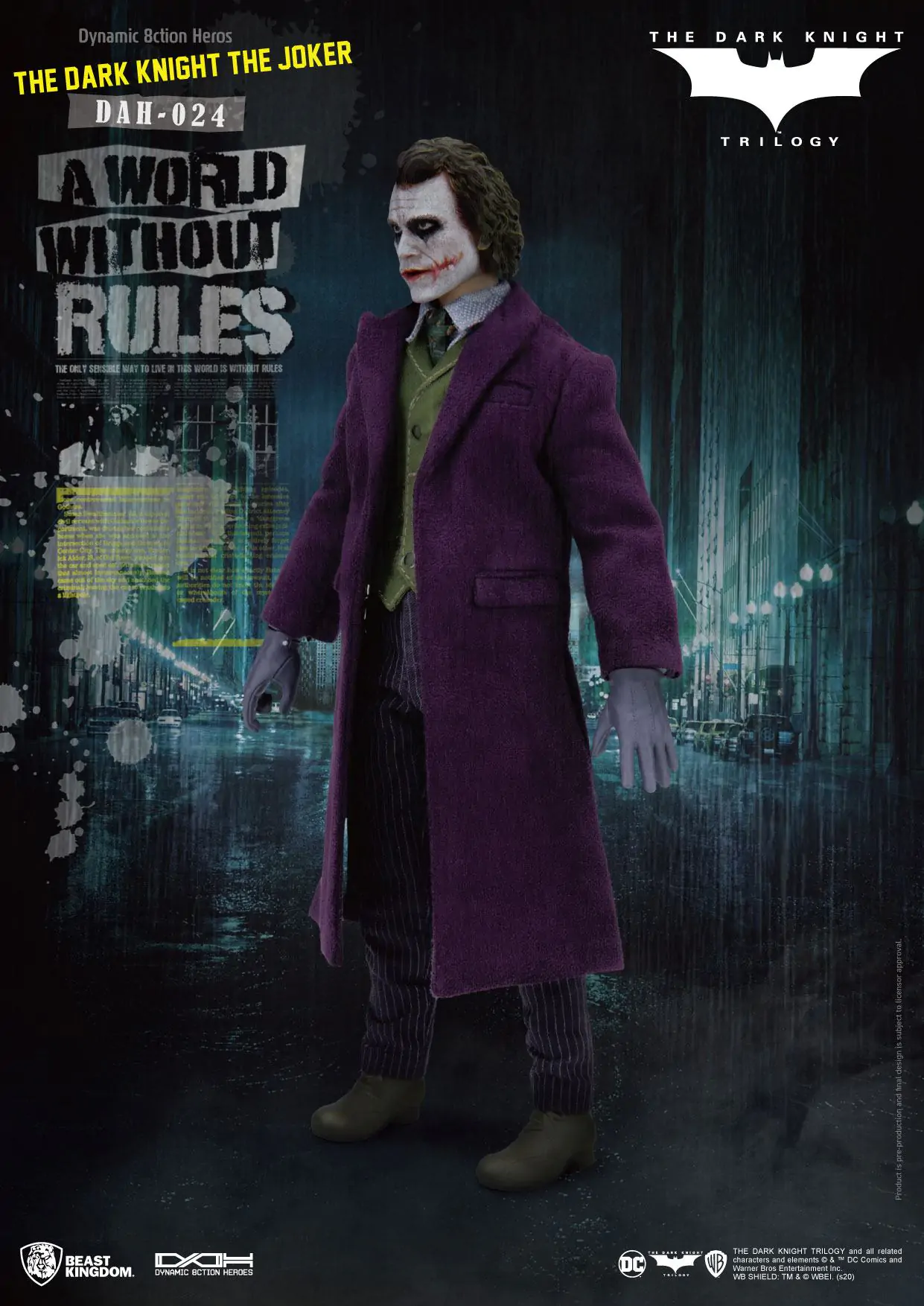 Batman The Dark Knight Dynamic 8ction Heroes Actionfigur 1/9 The Joker 21 cm termékfotó