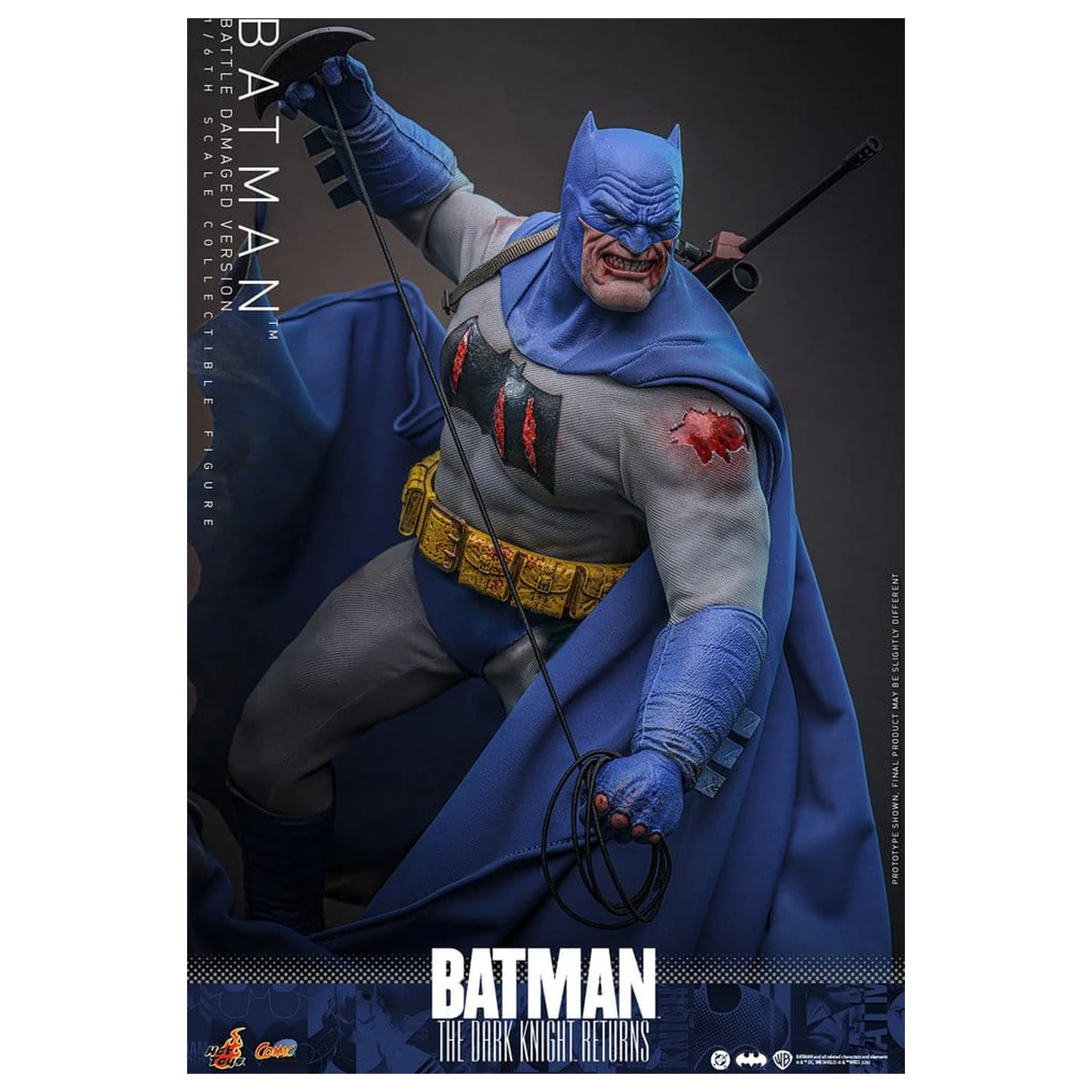 Batman: The Dark Knight Returns Comic Masterpiece Actionfigur 1/6 Batman (Battle Damaged Version) 32 cm Produktfoto