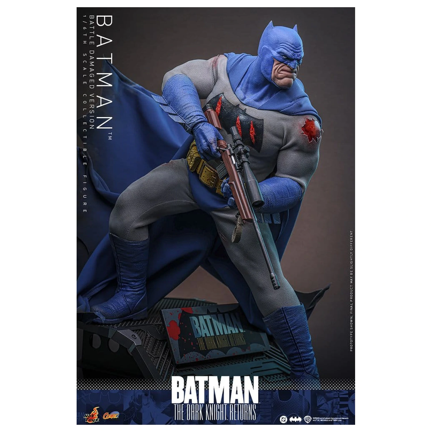 Batman: The Dark Knight Returns Comic Masterpiece Actionfigur 1/6 Batman (Battle Damaged Version) 32 cm Produktfoto