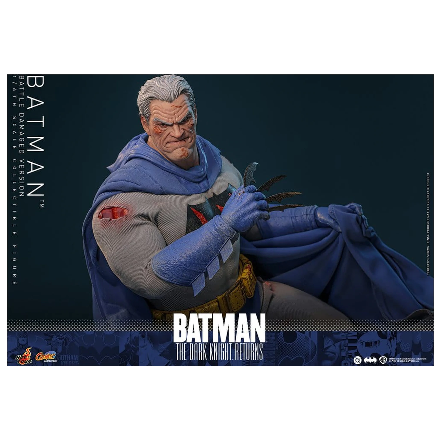 Batman: The Dark Knight Returns Comic Masterpiece Actionfigur 1/6 Batman (Battle Damaged Version) 32 cm Produktfoto
