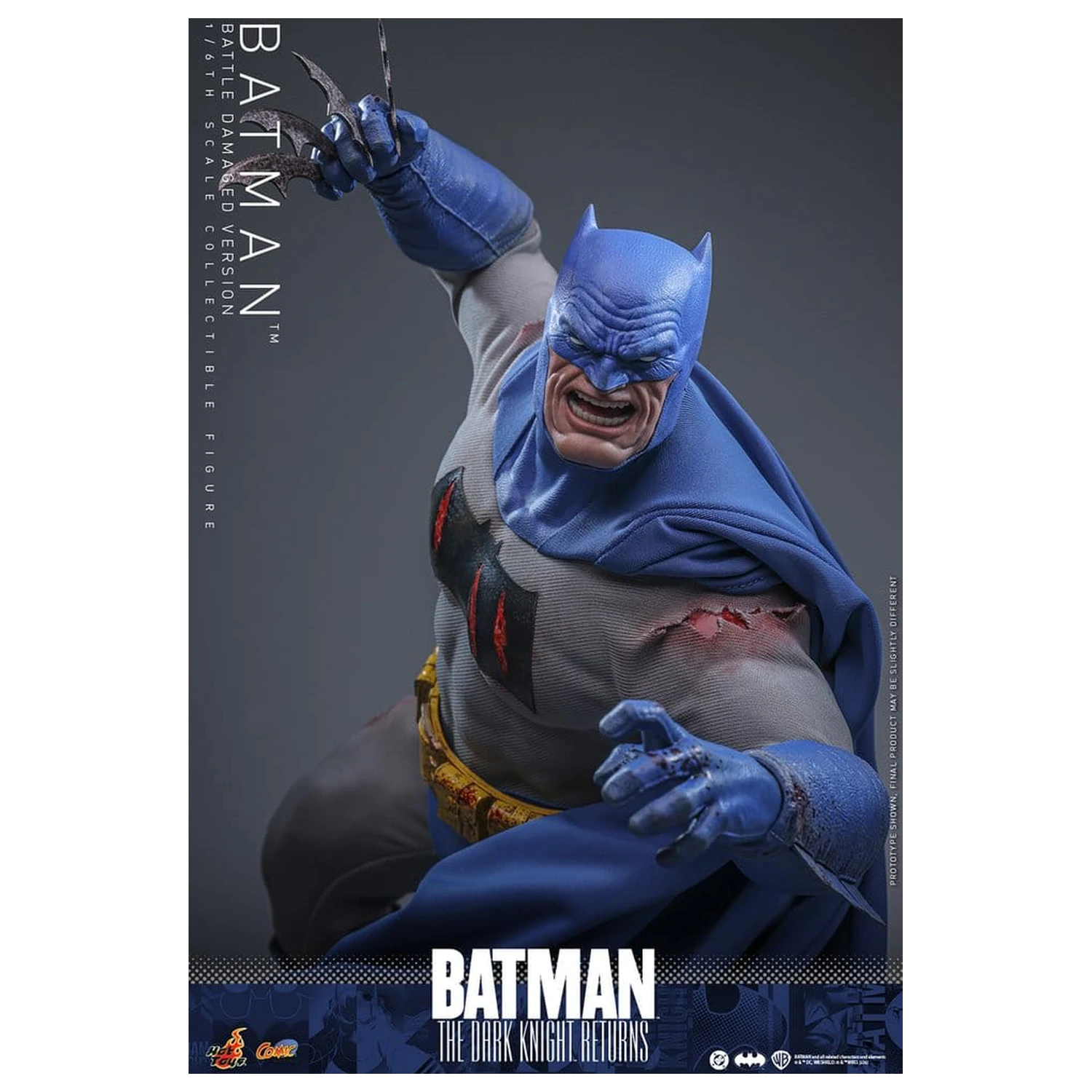Batman: The Dark Knight Returns Comic Masterpiece Actionfigur 1/6 Batman (Battle Damaged Version) 32 cm Produktfoto
