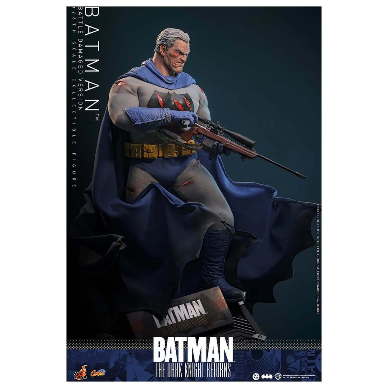 Batman: The Dark Knight Returns Comic Masterpiece Actionfigur 1/6 Batman (Battle Damaged Version) 32 cm Produktfoto