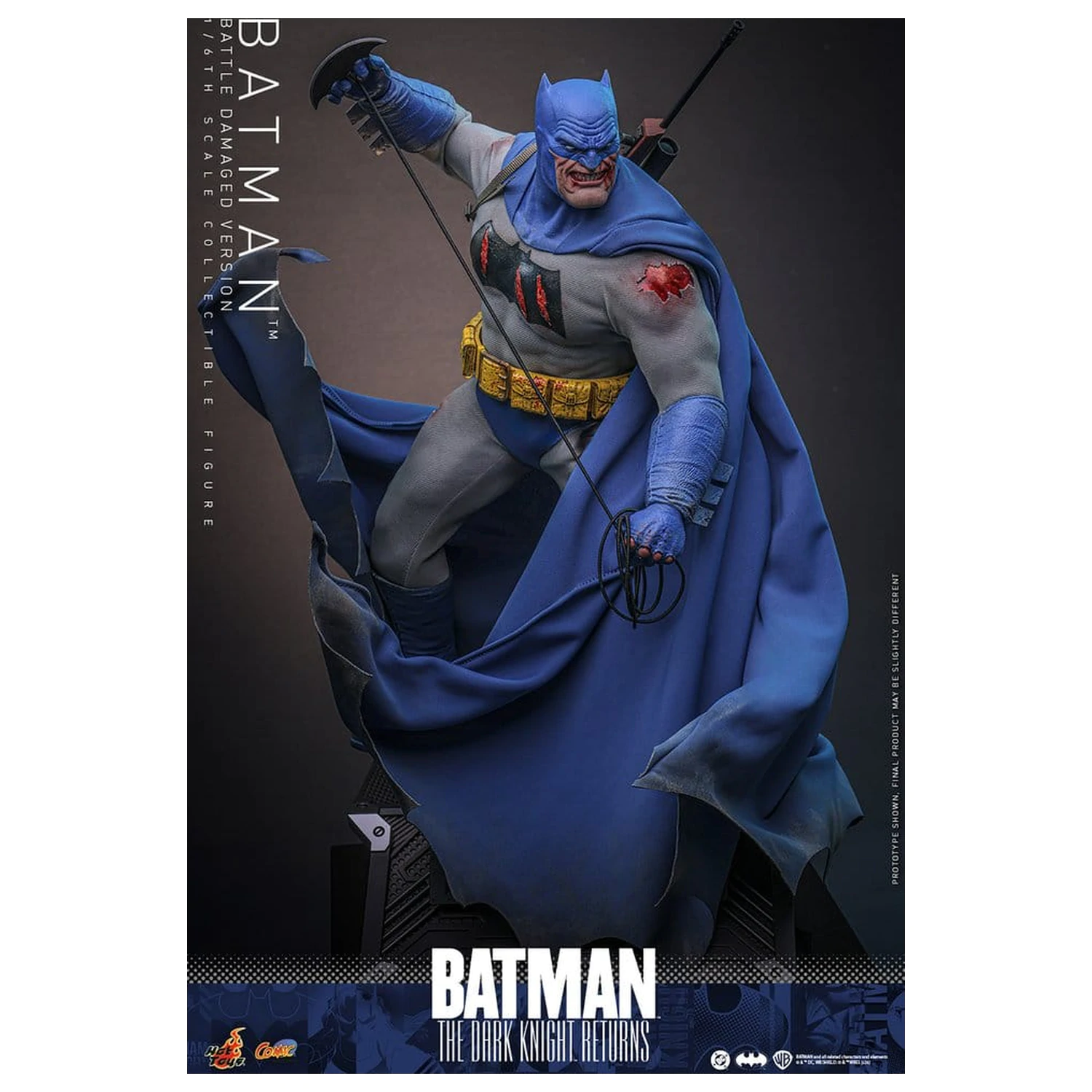 Batman: The Dark Knight Returns Comic Masterpiece Actionfigur 1/6 Batman (Battle Damaged Version) 32 cm Produktfoto