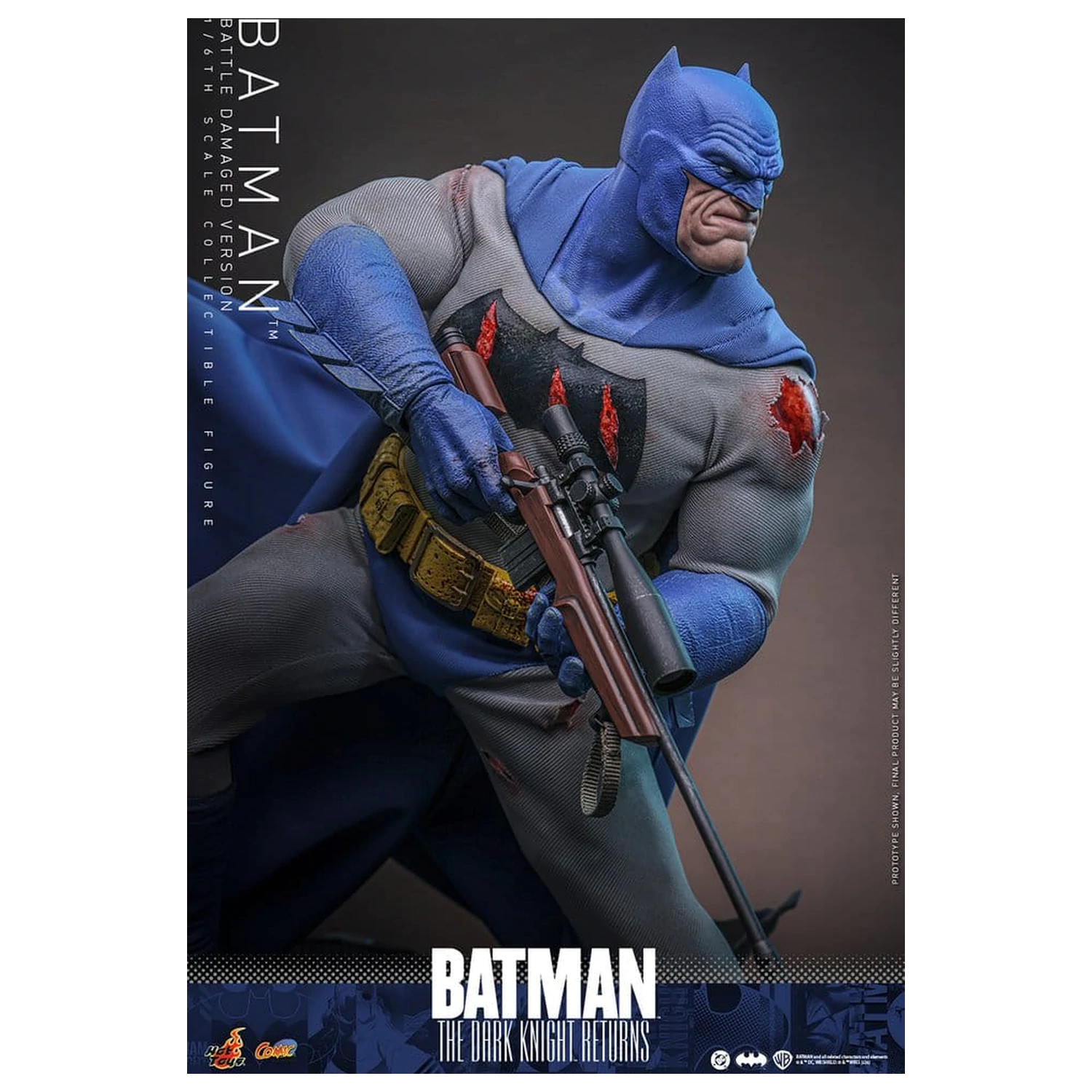 Batman: The Dark Knight Returns Comic Masterpiece Actionfigur 1/6 Batman (Battle Damaged Version) 32 cm Produktfoto