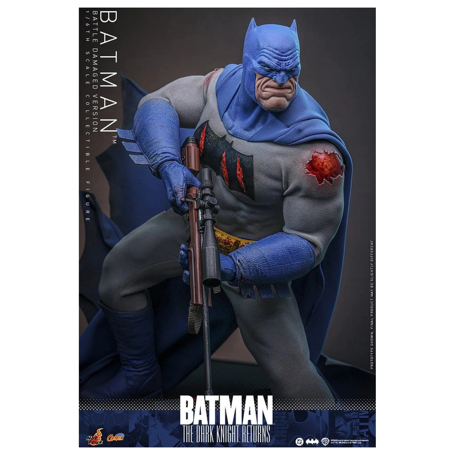 Batman: The Dark Knight Returns Comic Masterpiece Actionfigur 1/6 Batman (Battle Damaged Version) 32 cm Produktfoto