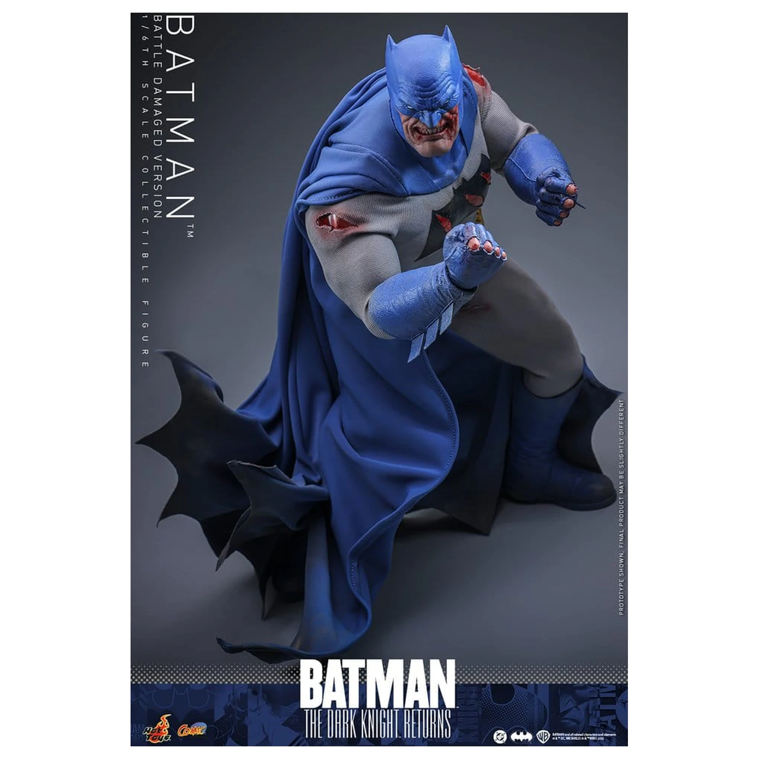Batman: The Dark Knight Returns Comic Masterpiece Actionfigur 1/6 Batman (Battle Damaged Version) 32 cm Produktfoto