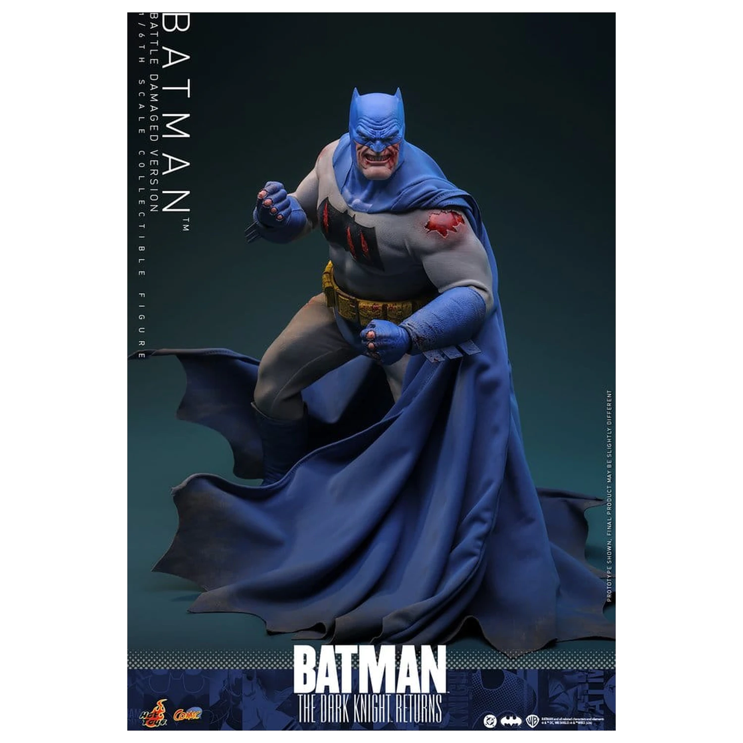 Batman: The Dark Knight Returns Comic Masterpiece Actionfigur 1/6 Batman (Battle Damaged Version) 32 cm Produktfoto