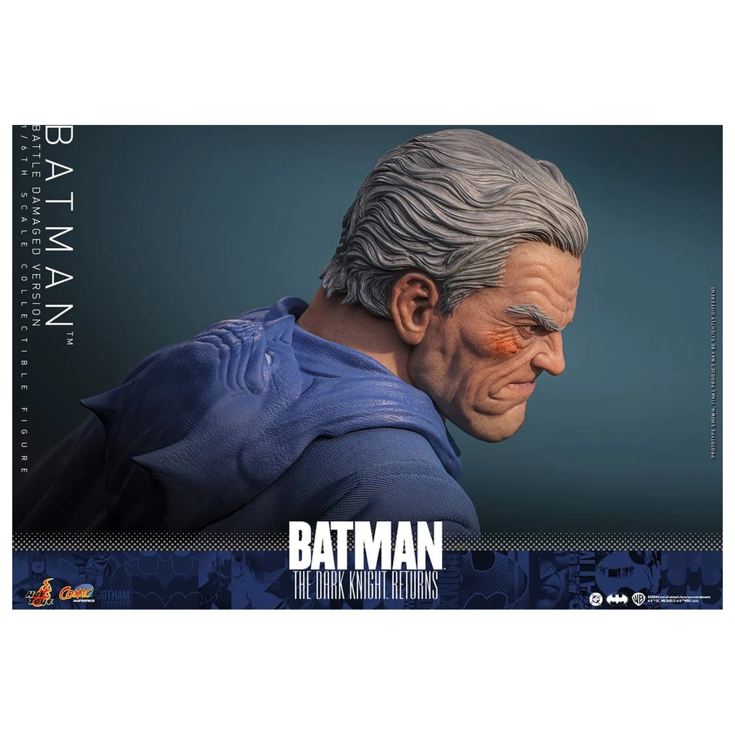 Batman: The Dark Knight Returns Comic Masterpiece Actionfigur 1/6 Batman (Battle Damaged Version) 32 cm Produktfoto