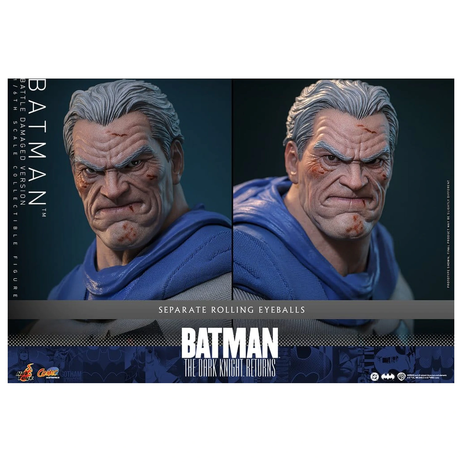 Batman: The Dark Knight Returns Comic Masterpiece Actionfigur 1/6 Batman (Battle Damaged Version) 32 cm Produktfoto