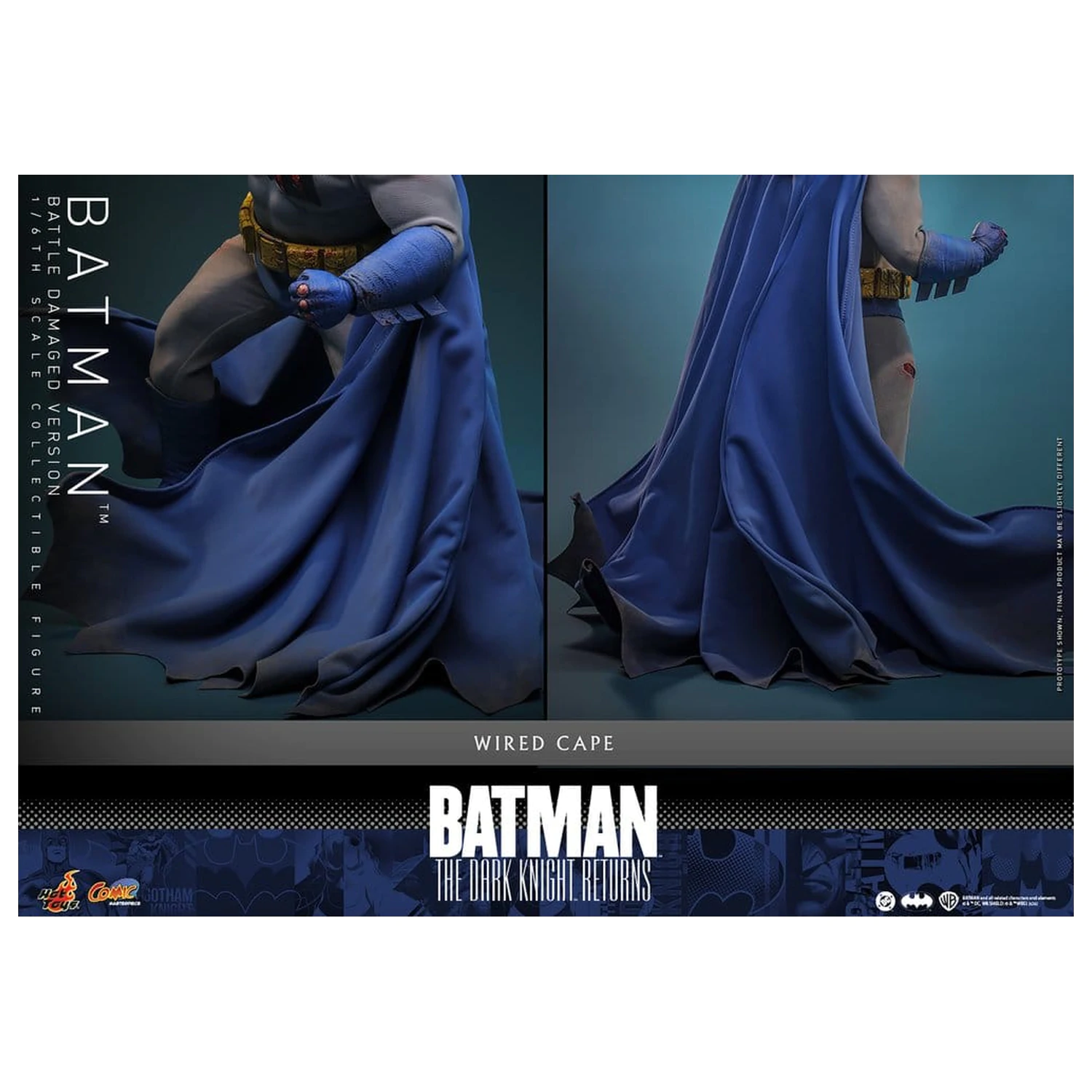 Batman: The Dark Knight Returns Comic Masterpiece Actionfigur 1/6 Batman (Battle Damaged Version) 32 cm Produktfoto
