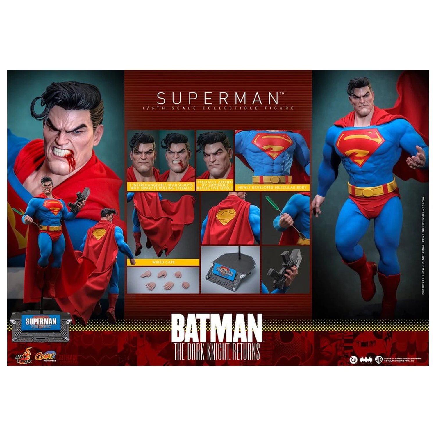 Batman: The Dark Knight Returns Comic Masterpiece Actionfigur 1/6 Superman 34 cm Produktfoto