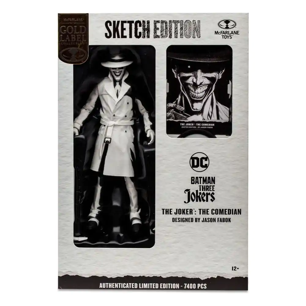 Batman: Three Jokers DC Multiverse Actionfigur The Joker: The Comedian Sketch Edition (Gold Label) 18 cm termékfotó