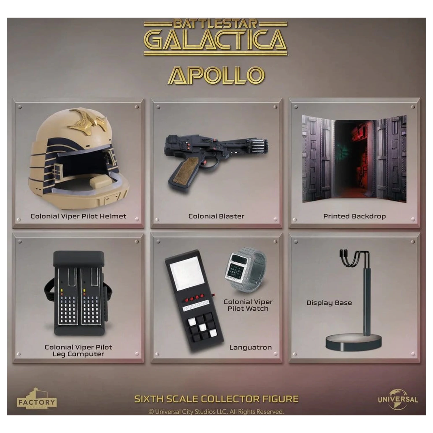 Battlestar Galactica Actionfigur 1/6 Captain Apollo 15 cm Produktfoto