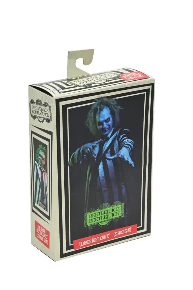 Beetlejuice Beetlejuice Action Figur 7 Scale Ultimate Striped Suit Beetlejuice 18 cm Produktfoto