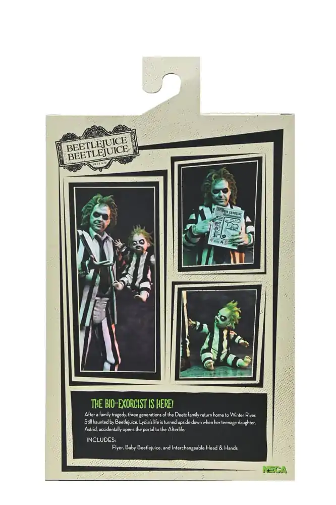 Beetlejuice Beetlejuice Action Figur 7 Scale Ultimate Striped Suit Beetlejuice 18 cm Produktfoto