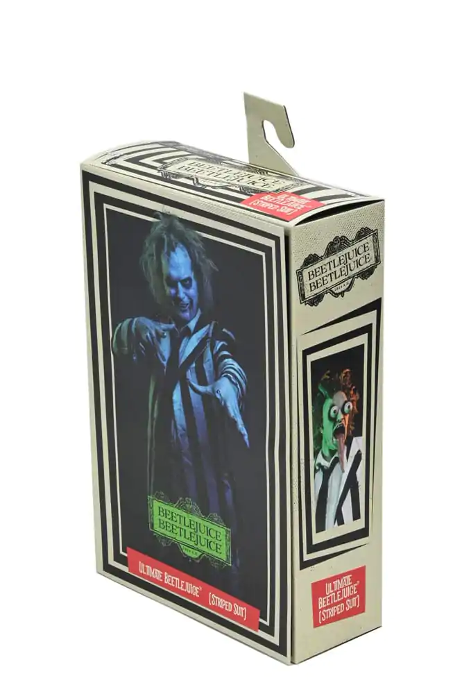 Beetlejuice Beetlejuice Action Figur 7 Scale Ultimate Striped Suit Beetlejuice 18 cm Produktfoto