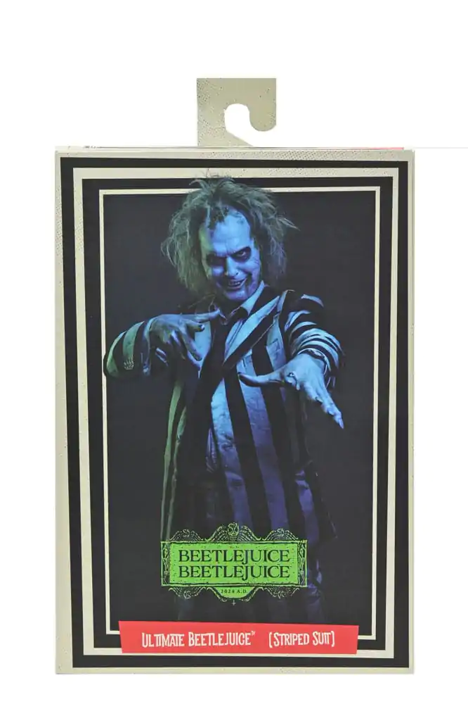 Beetlejuice Beetlejuice Action Figur 7 Scale Ultimate Striped Suit Beetlejuice 18 cm Produktfoto