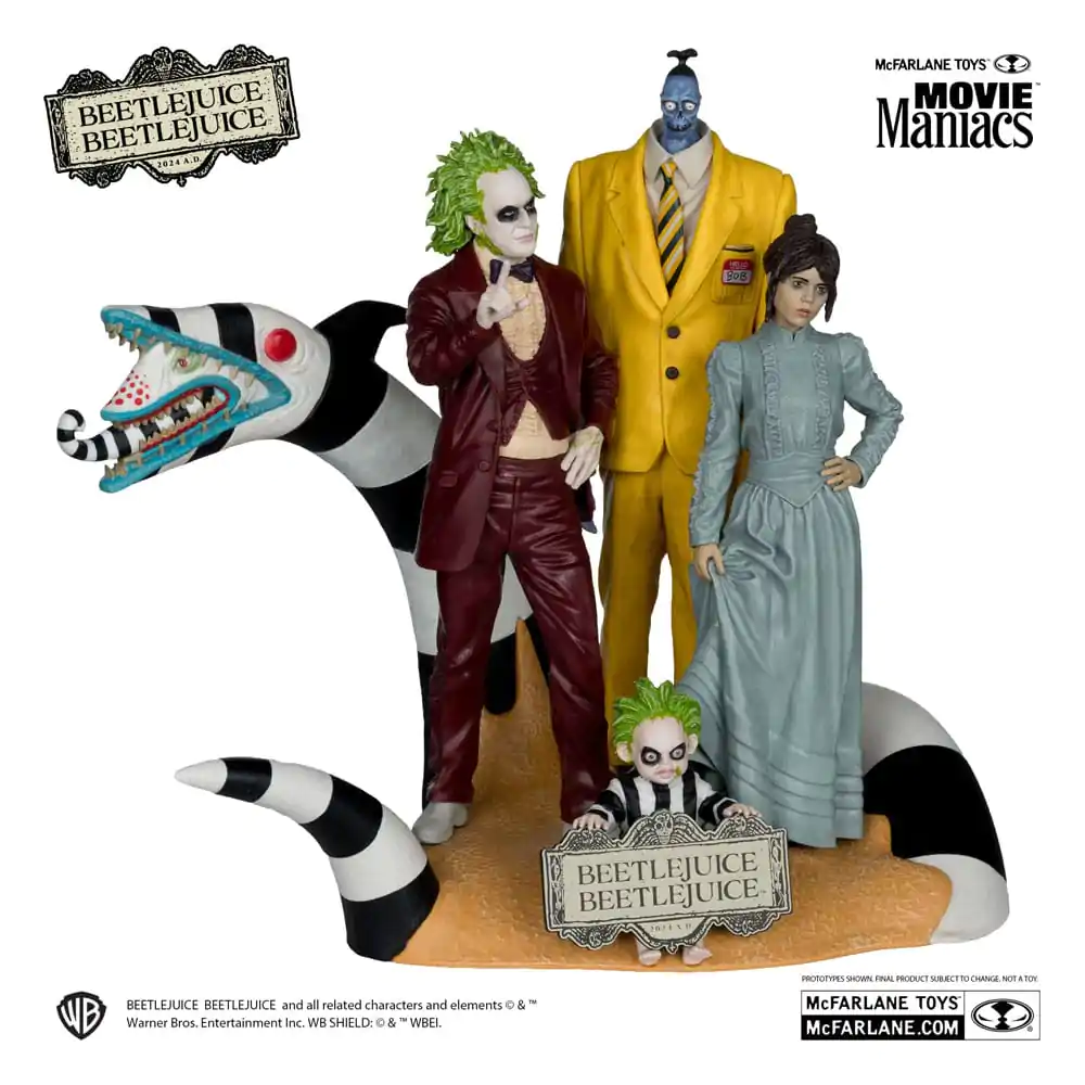 Beetlejuice Beetlejuice Movie Maniacs PVC-Statuen 4er-Pack 15 cm Produktfoto