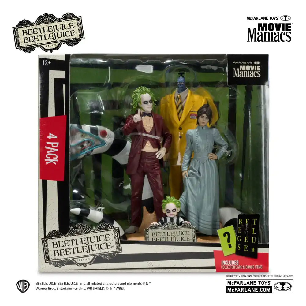 Beetlejuice Beetlejuice Movie Maniacs PVC-Statuen 4er-Pack 15 cm Produktfoto