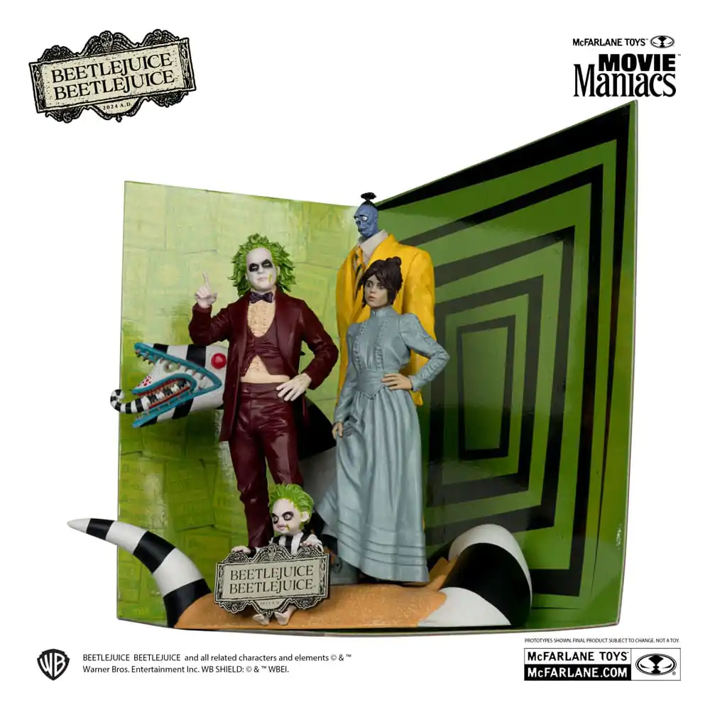 Beetlejuice Beetlejuice Movie Maniacs PVC-Statuen 4er-Pack 15 cm Produktfoto