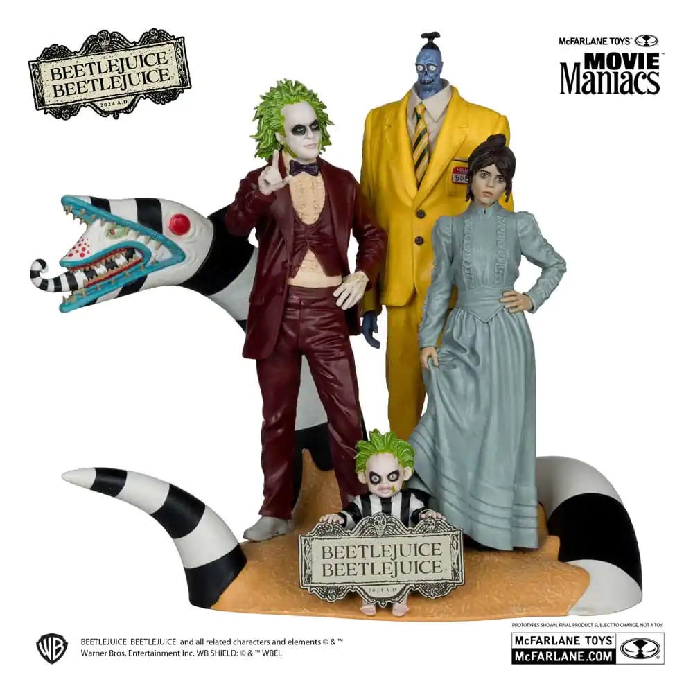 Beetlejuice Beetlejuice Movie Maniacs PVC-Statuen 4er-Pack 15 cm Produktfoto