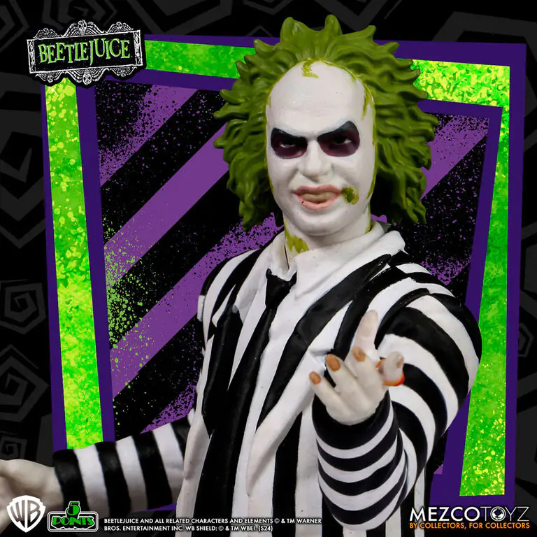 Beetlejuice - Beetlejuice Striped Suite Figur 9,5cm Produktfoto