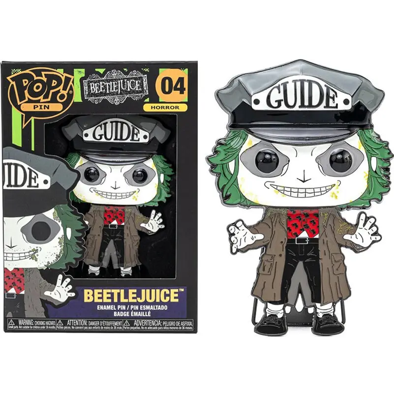 Beetlejuice Large Enamel POP! Pin Ansteck-Pin 10cm Produktfoto