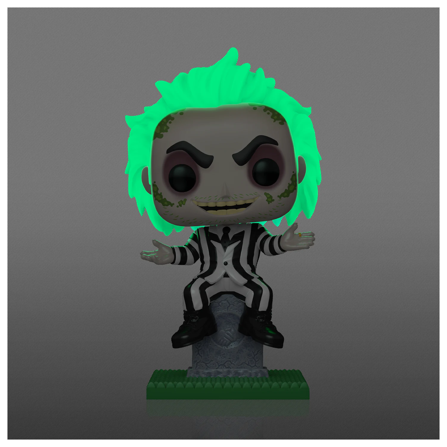 Beetlejuice Funko POP! Movies Vinyl Figur BTLJCE auf Stein (GW) Exclusive 9 cm Produktfoto