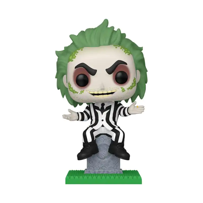 Beetlejuice Funko POP! Plus Movies Vinyl Figur Beetlejuice w/tombstone 9 cm Produktfoto