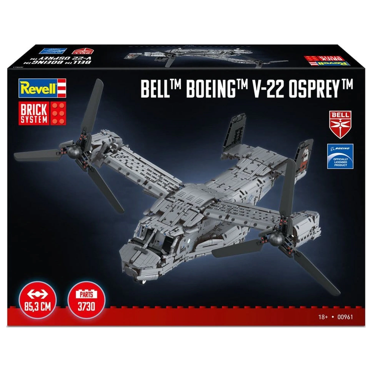 Bell Boeing Brick System Bausatz Set V-22 Osprey 68 cm Produktfoto