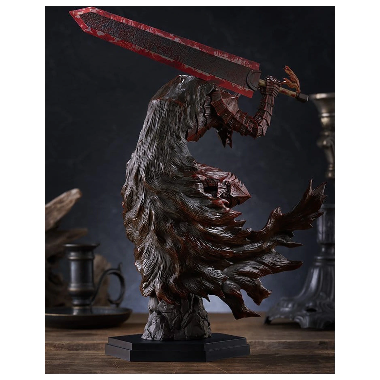 Berserk Pop Up Parade PVC Figur Guts (Berserker Armor): Bloody Paint Ver. L Size 28 cm Produktfoto