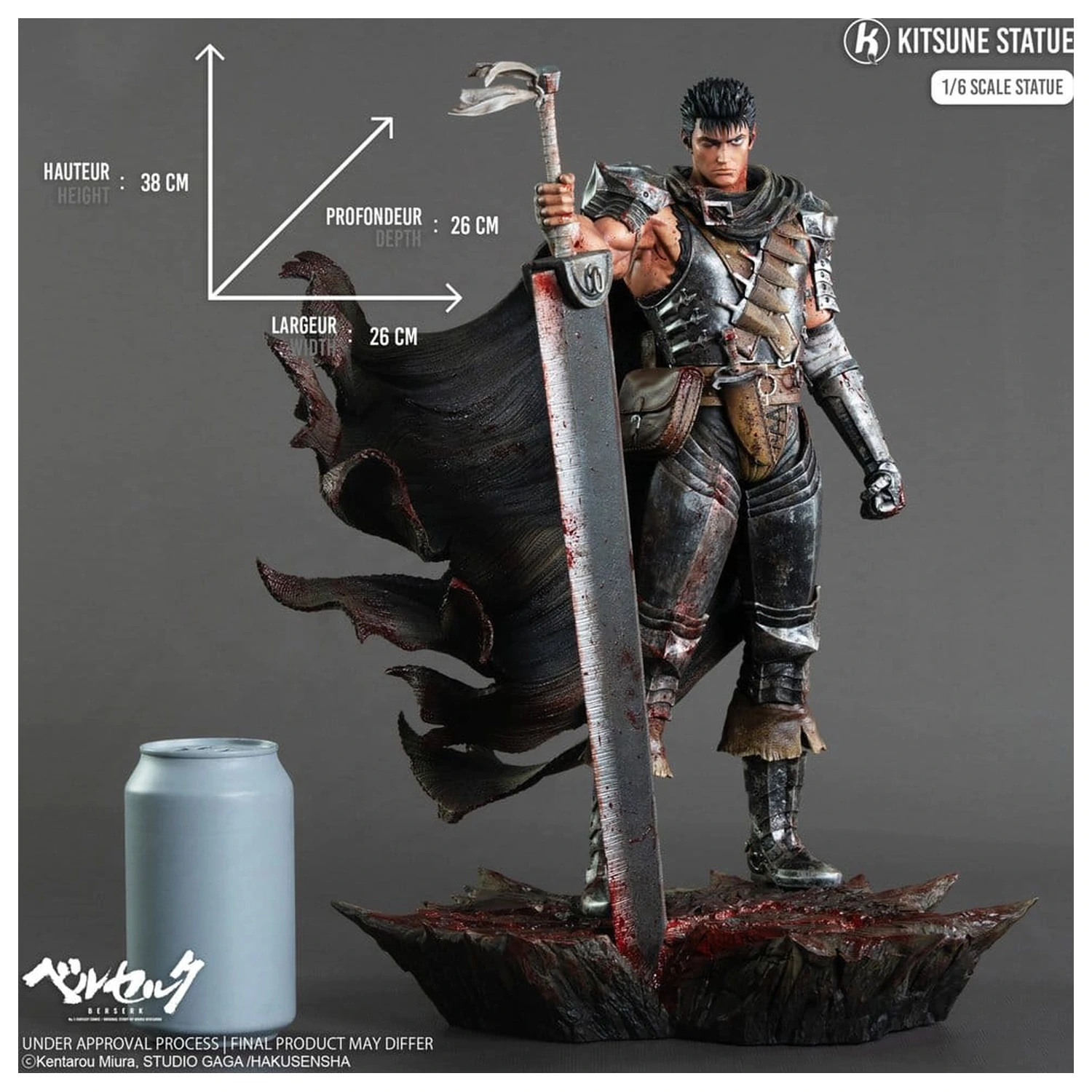 Berserk Statue 1/6 Guts 38 cm Produktfoto