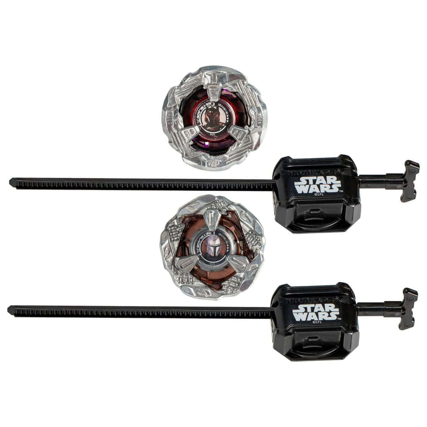 Beyblade X and Star Wars Collab The Mandalorian 3-60F gegen Moff Gideon 3-80N Produktfoto