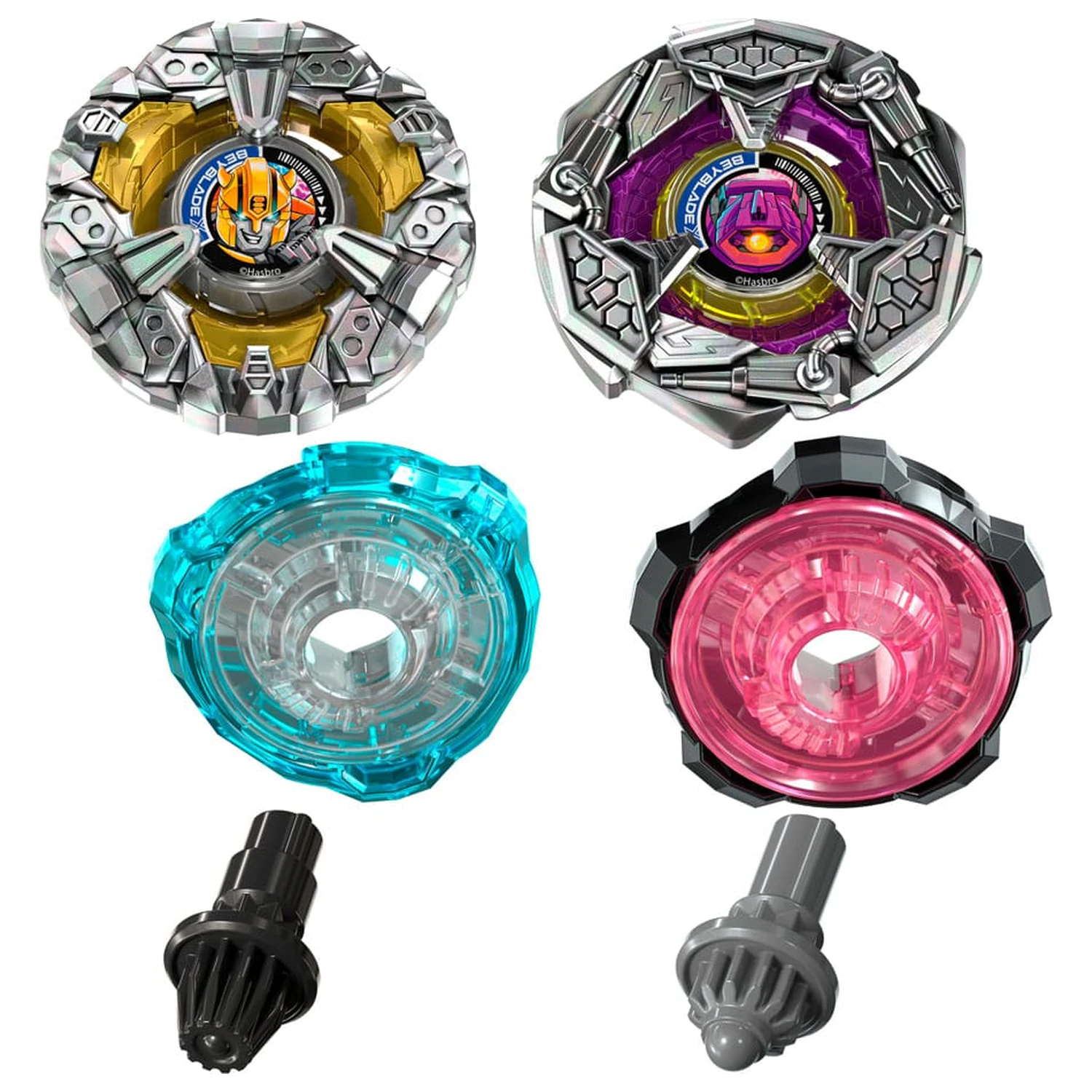 Beyblade X and Transformers Collab Bumblebee 3-60GP vs. Shockwave 5-80O Produktfoto
