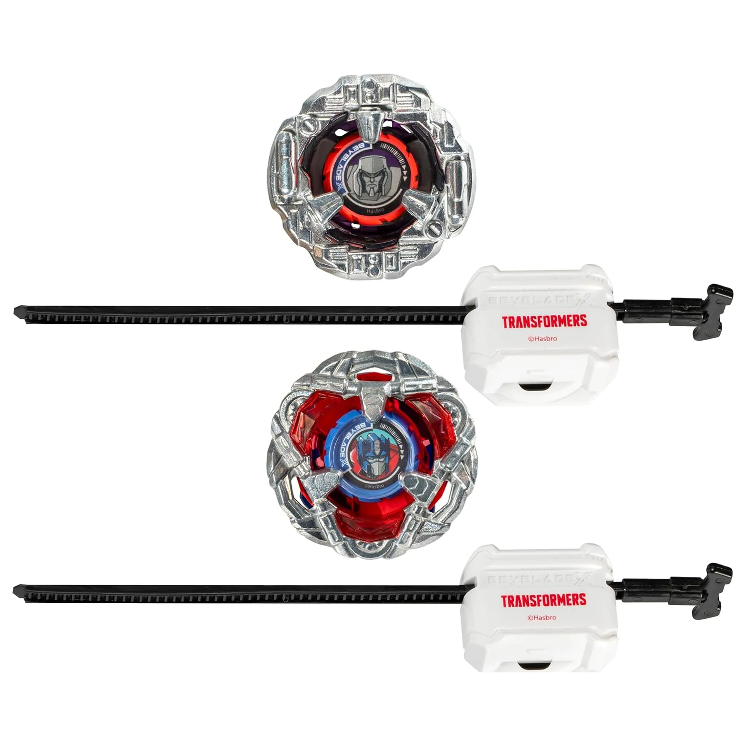 Beyblade X Optimus Prime 4-60P und Megatron 4-80B Produktfoto