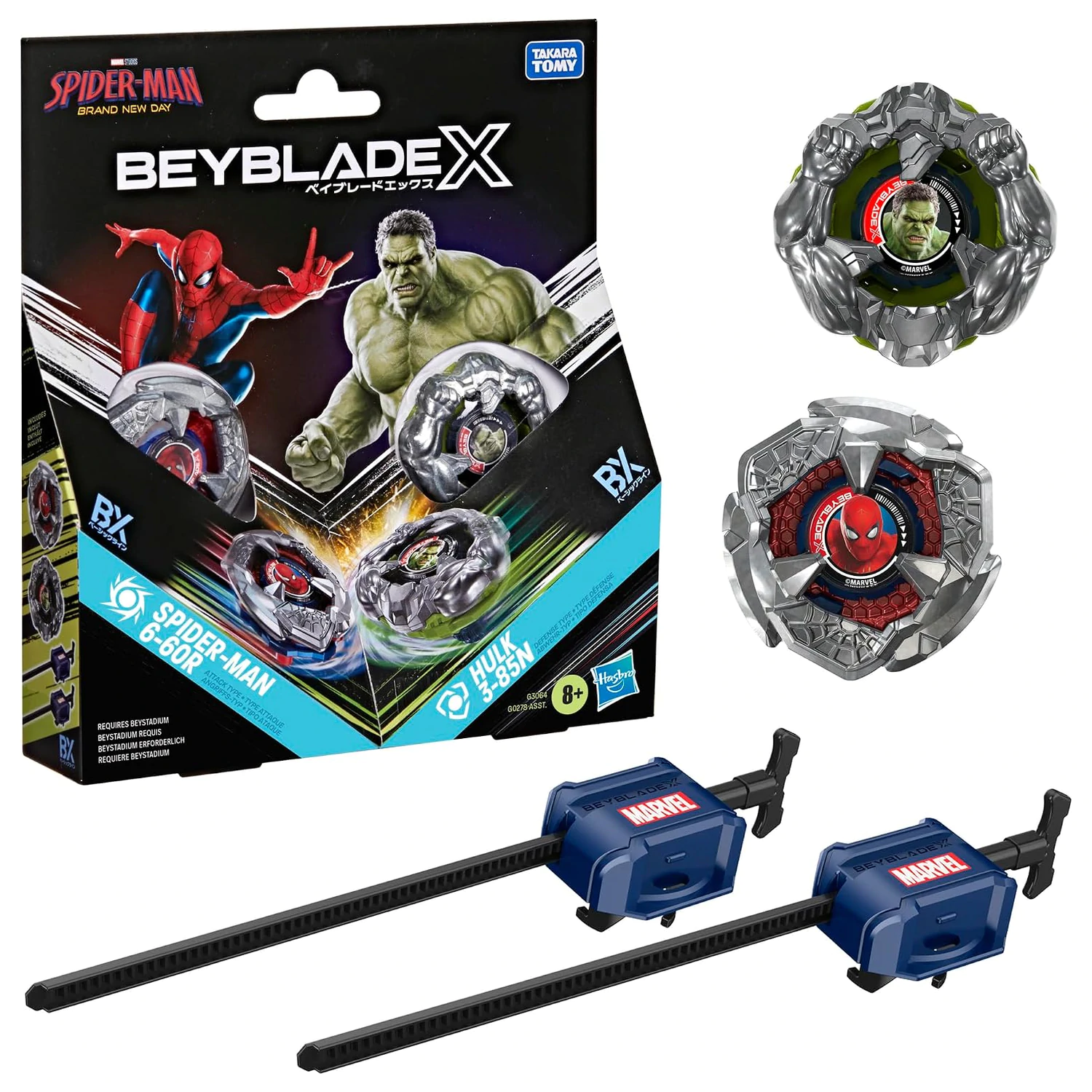 Beyblade X Spider-Man 6-60R & Hulk 3-85N Produktfoto