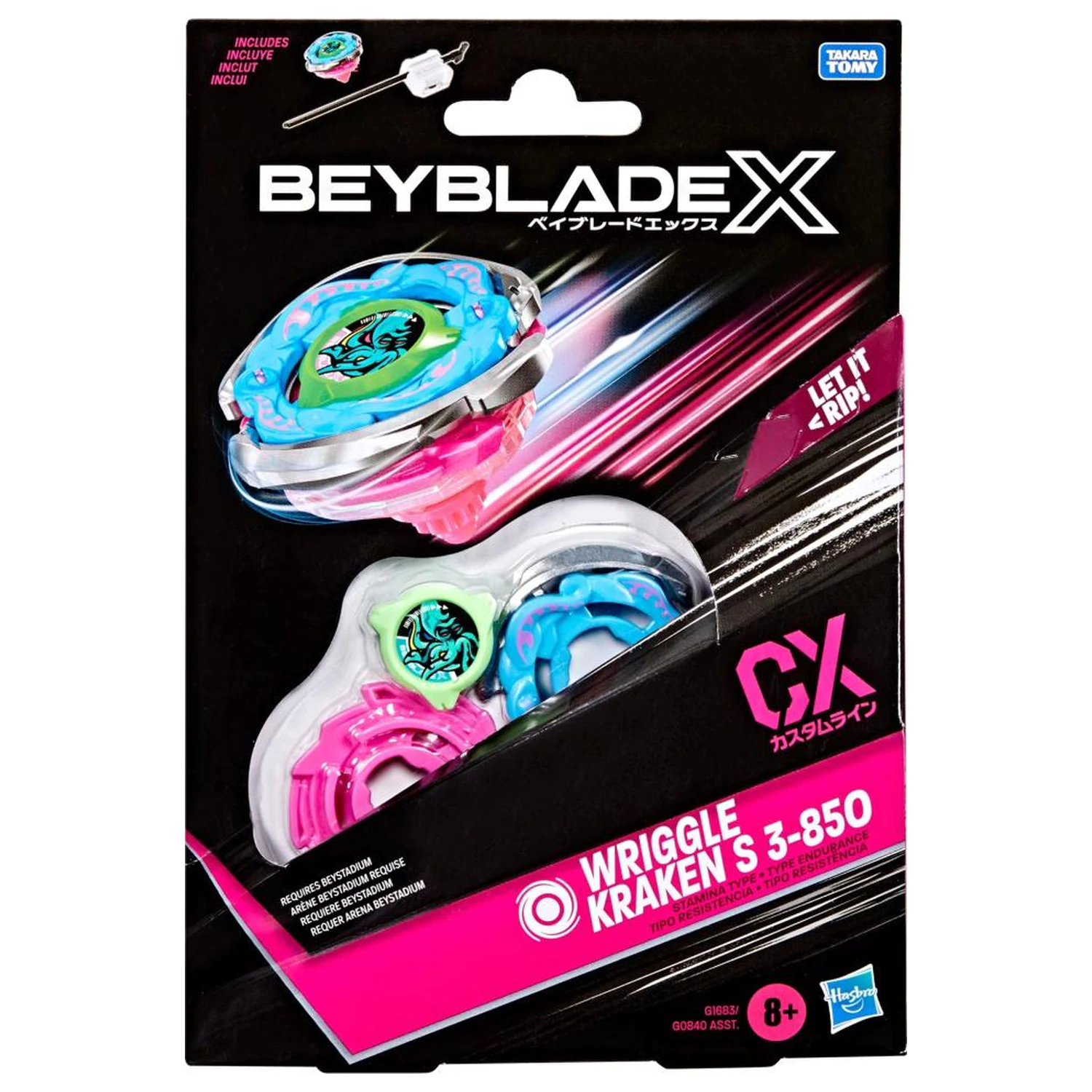Beyblade X Wriggle Kraken S 3-85O CX Starter-Pack Produktfoto