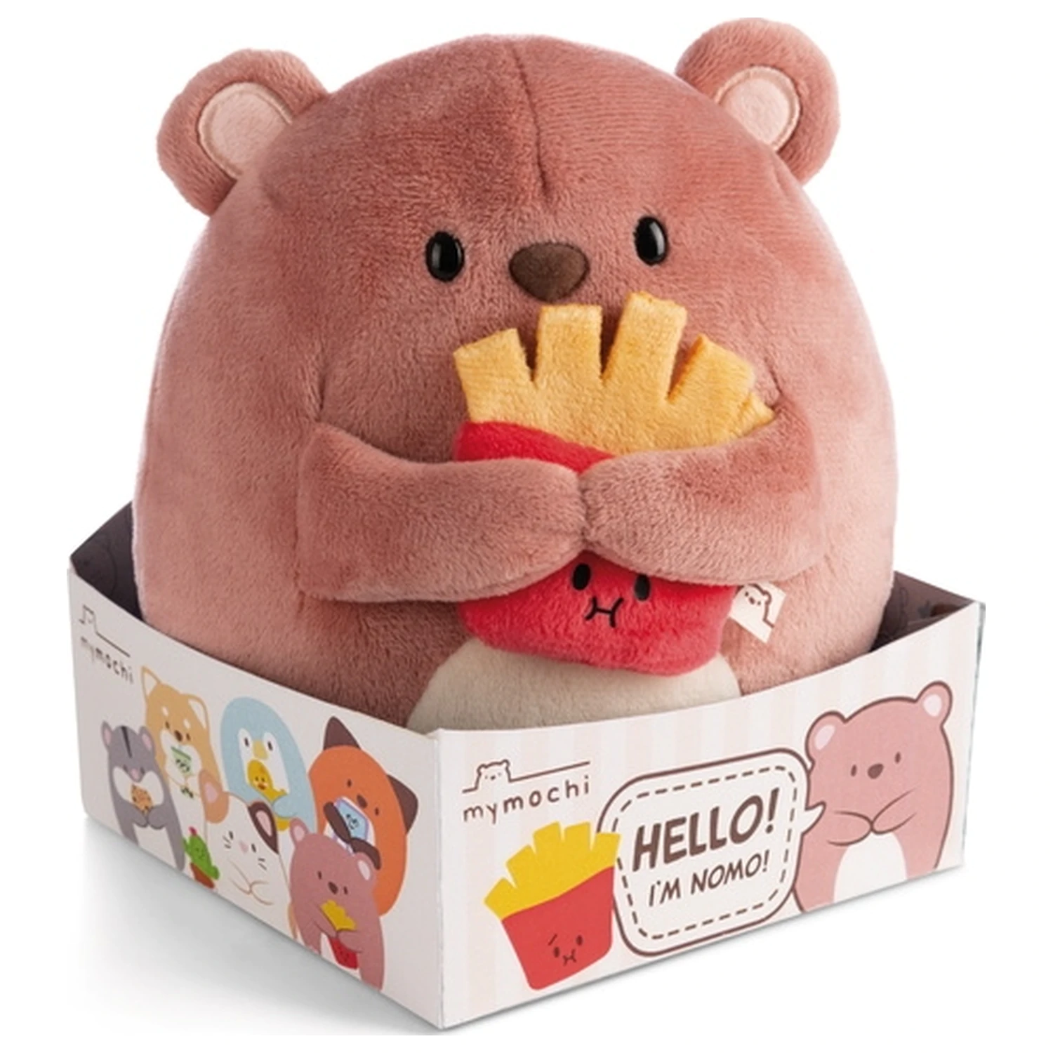 BIG FRIENDS Bear Nomo mit Pommes Plüschtier 27cm Produktfoto