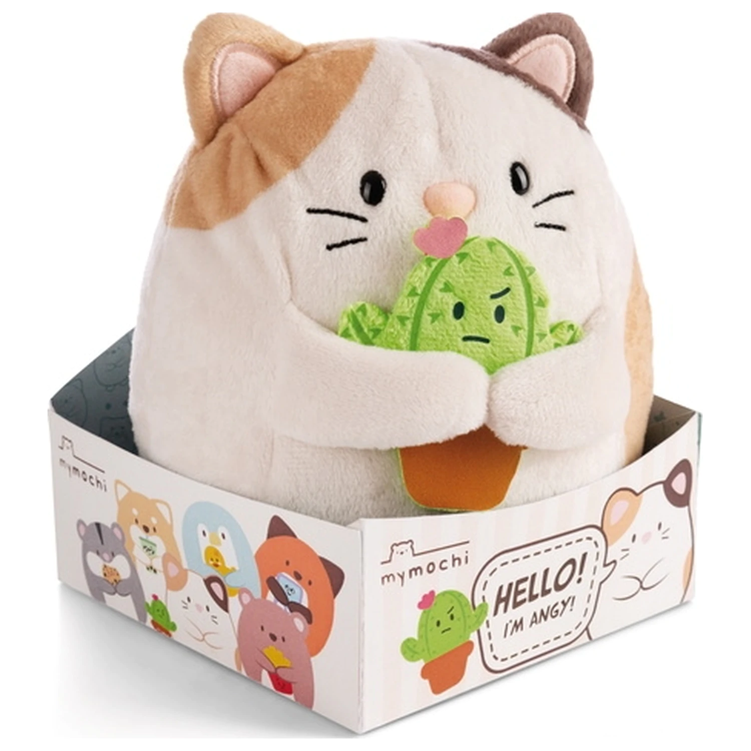 BIG FRIENDS Katze Angy mit Kaktus Plüsch 27cm Produktfoto