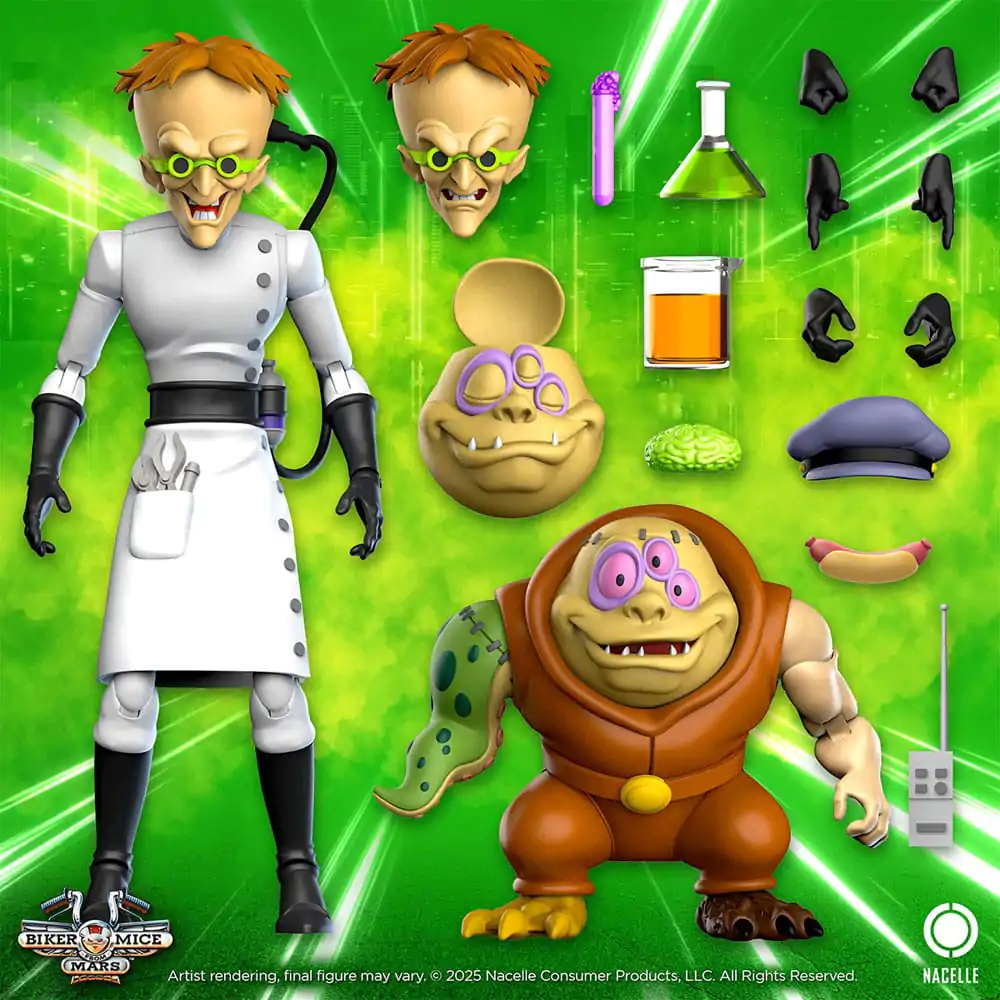 Biker Mice From Mars Action Figur Karbunkle & Fred The Mutant 23 cm Produktfoto