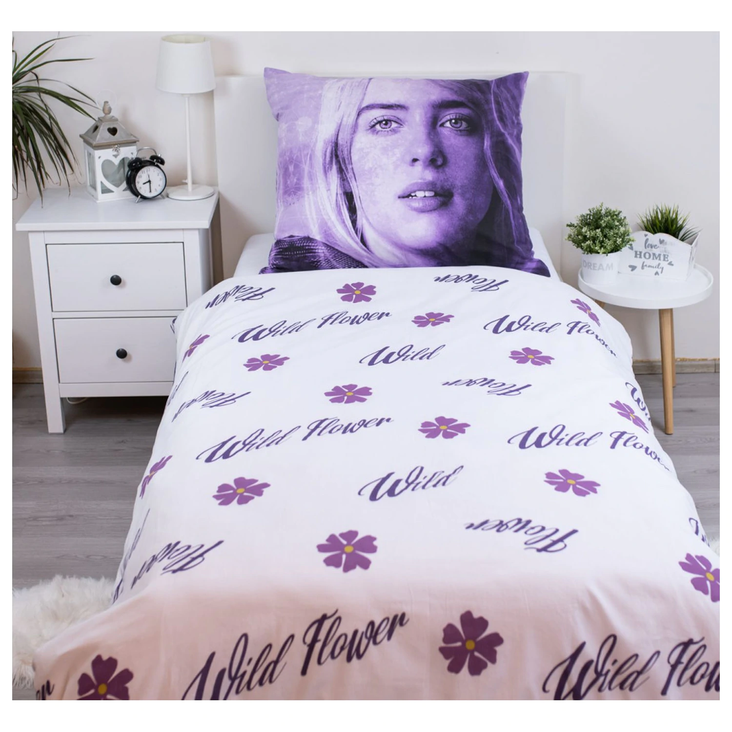 Billie Eilish Wild Flower Bettbezug Produktfoto