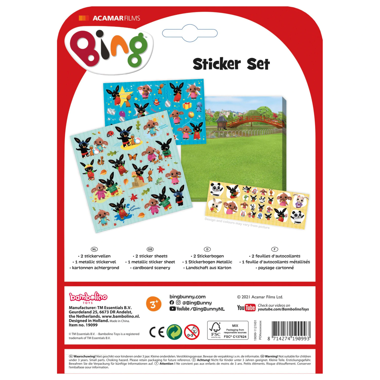 Bing Fun Sticker Set Produktfoto