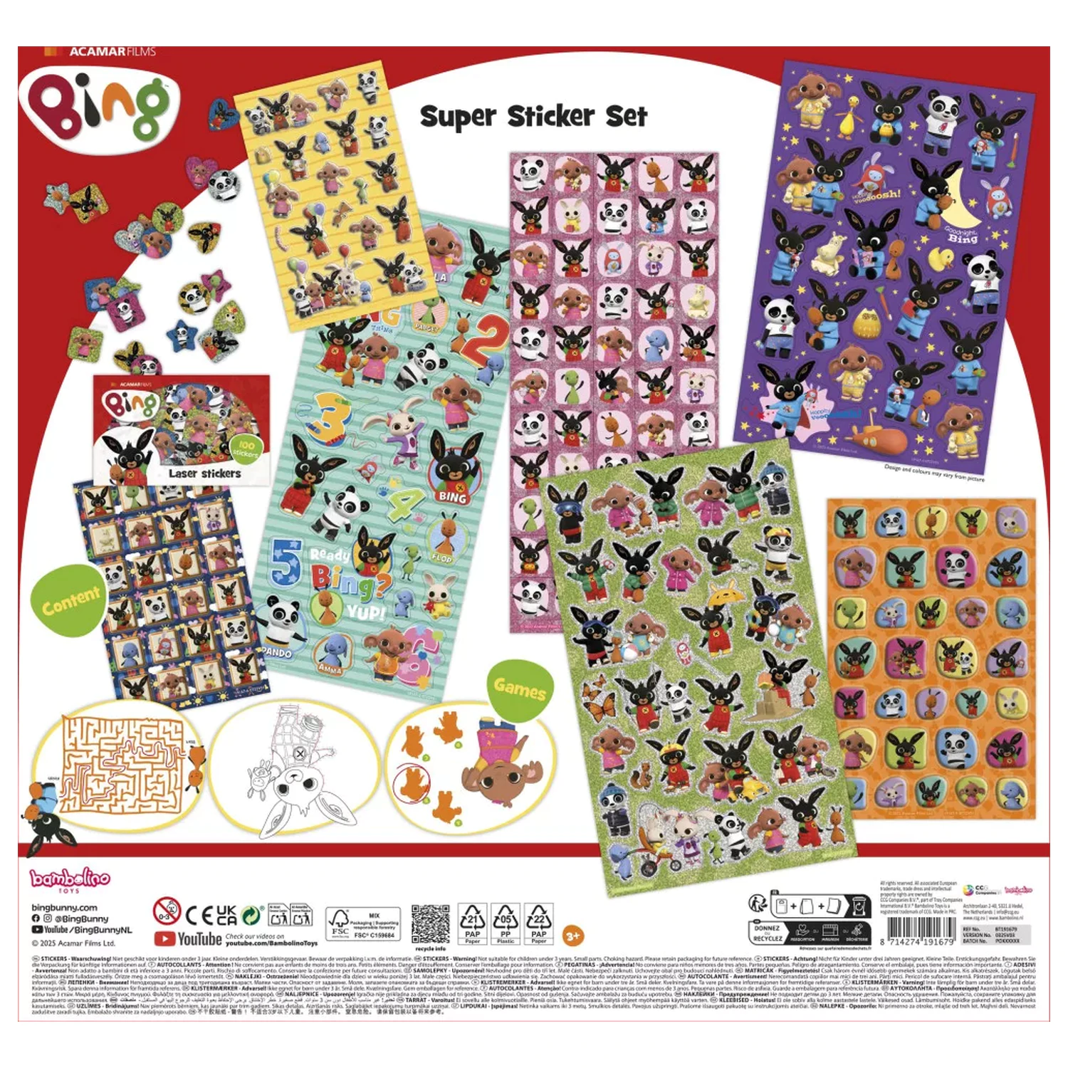 Bing Fun Super Aufkleber Set Produktfoto