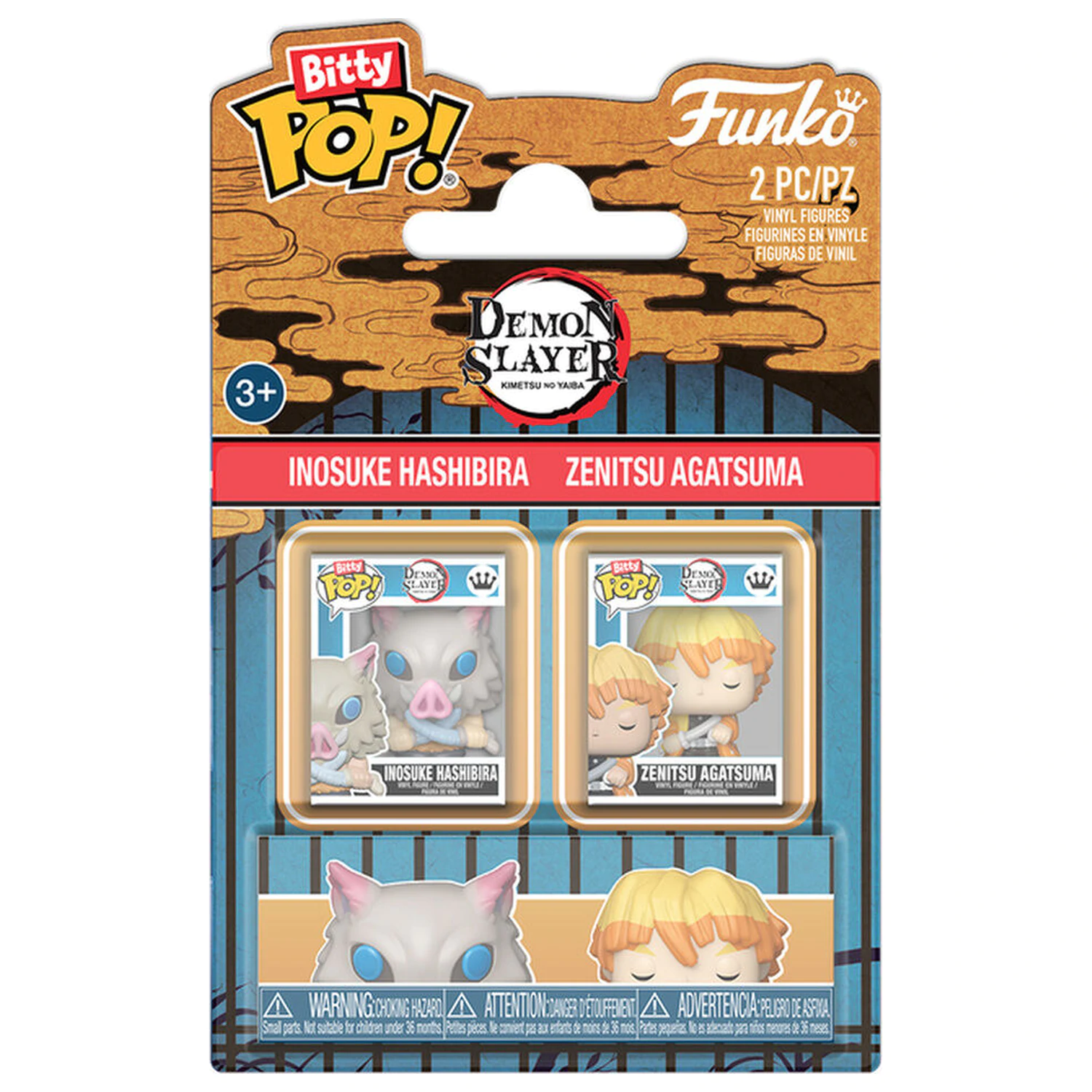 Bitty Funko POP! Packung 2 Demon Slayer Inosuke & Zenitsu Produktfoto