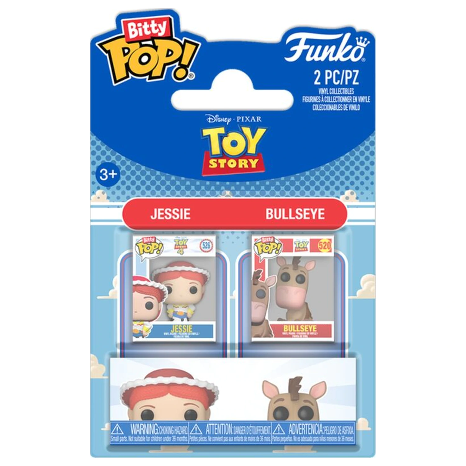 Bitty Funko POP Doppelpack 2 Figuren Disney Pixar Toy Story Jesse & Bullseye Produktfoto