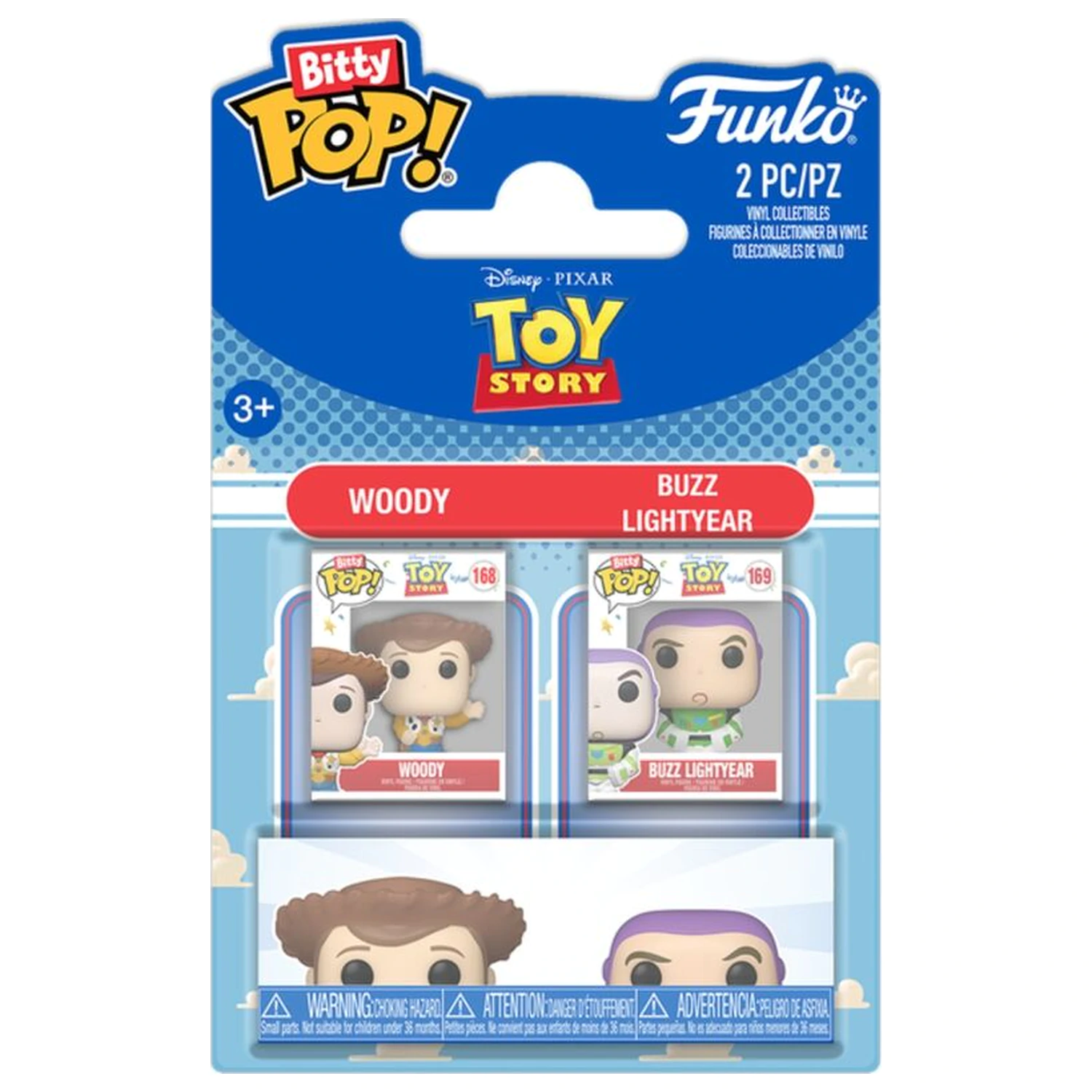 Bitty Funko POP Doppelpack 2 Figuren Disney Pixar Toy Story Woody & Buzz Produktfoto