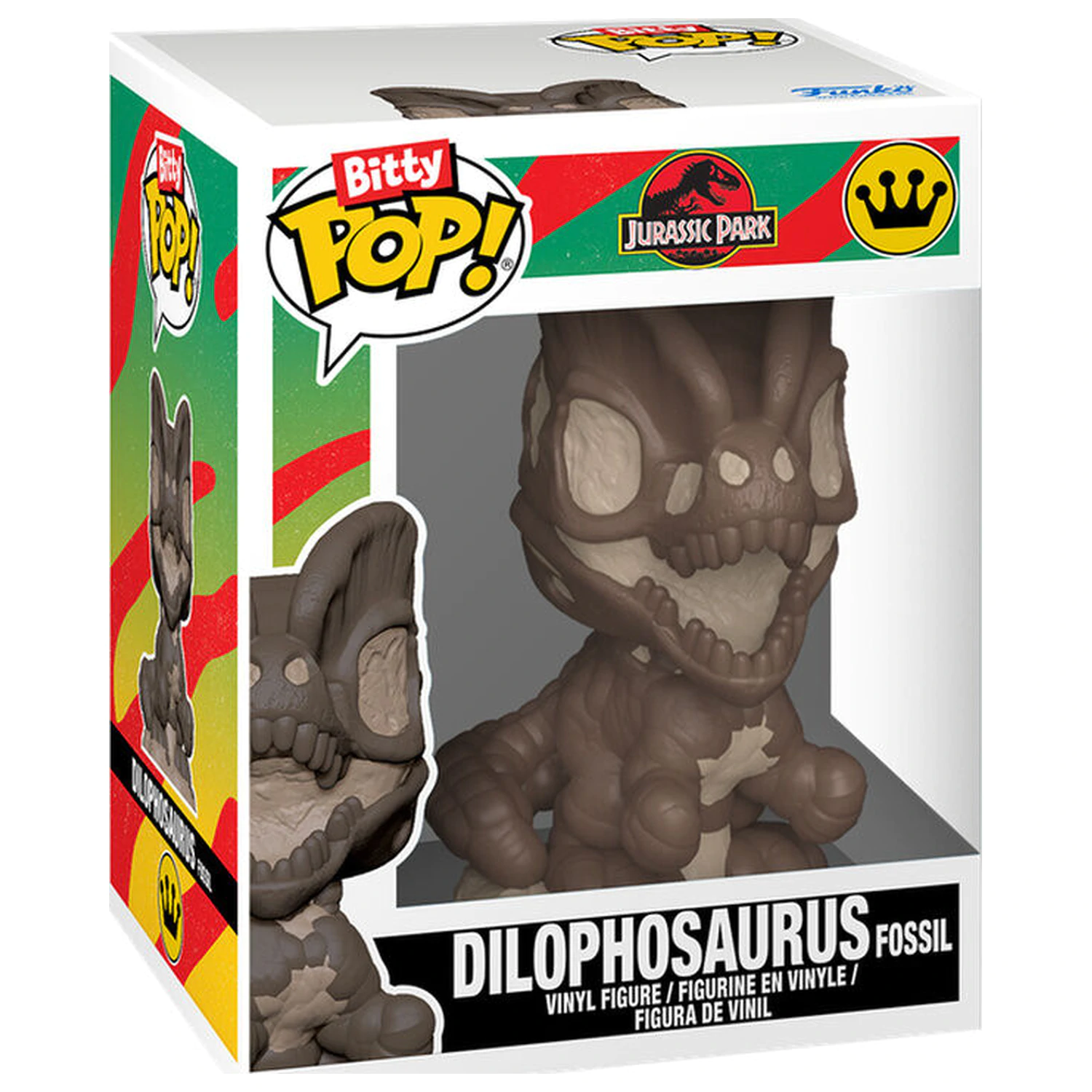 Bitty Funko POP Doppelpack 2 Figuren Jurassic Park Tyrannosaurus Fossil & Dilophosaurus Produktfoto