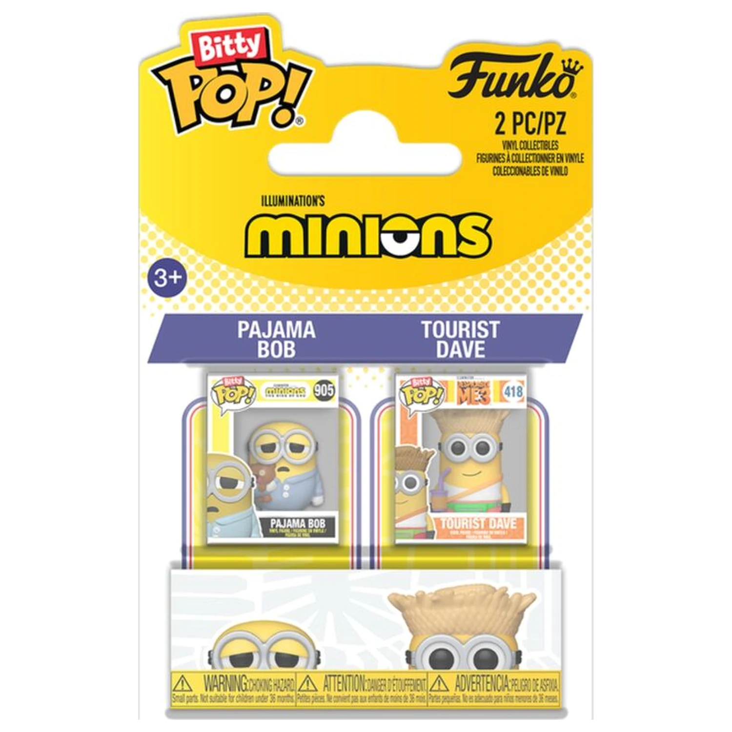 Bitty Funko POP Paket 2 Figuren Minions Bob & Dave Produktfoto