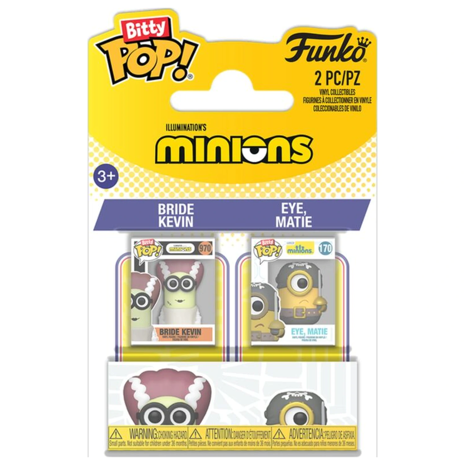 Bitty Funko POP Doppelpack 2 Figuren Minions Kevin & Eye Produktfoto